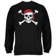 thumbnail image 1 of Halloween Jolly Roger Pirate Costume Black Adult Sweatshirt - Medium, 1 of 1
