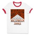 thumbnail image 1 of Halloween Junkie Bats Ringer Tee Shirt Unisex Large White/Red, 1 of 5