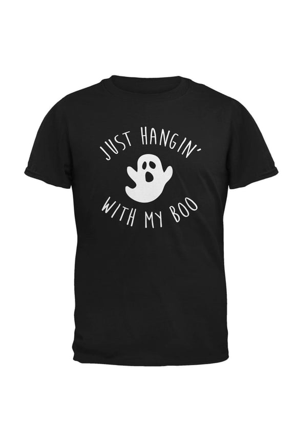 Halloween Just Hangin With My Boo Ghost Mens T Shirt Black SM