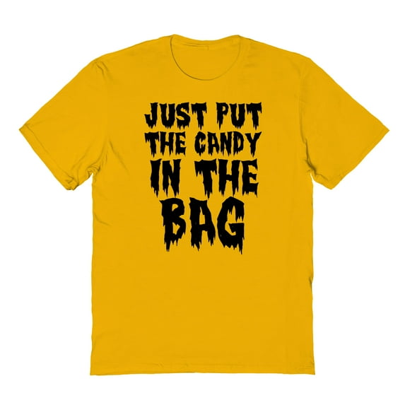 Halloween Just Put Graphic Gold Men's Cotton T-Shirt