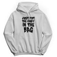 thumbnail image 1 of Halloween Just Put Graphic White Men's Cotton Pullover Hoodie, 1 of 1