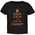 thumbnail image 1 of Halloween Keep Calm Give Me Candy Black Toddler T-Shirt - 4T, 1 of 1
