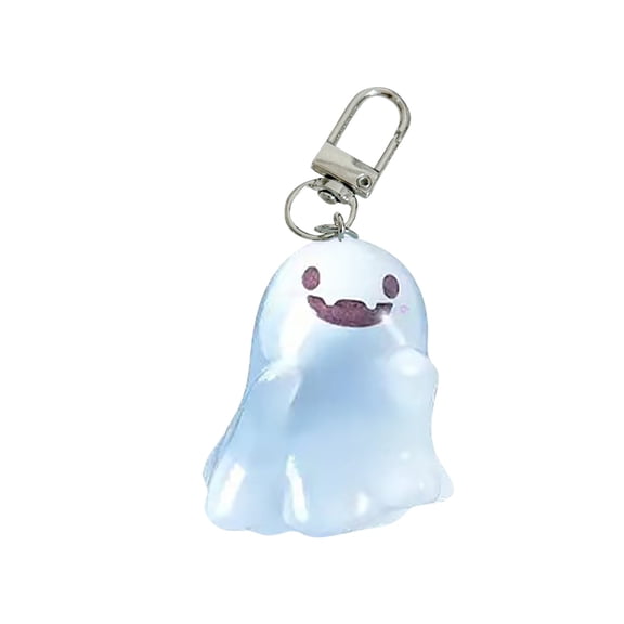 Halloween Keychain Mini Ghost Figures Luminous Ghost Miniature Resin Figurines Keychain Glow in The Dark Mini Resin Ghosts