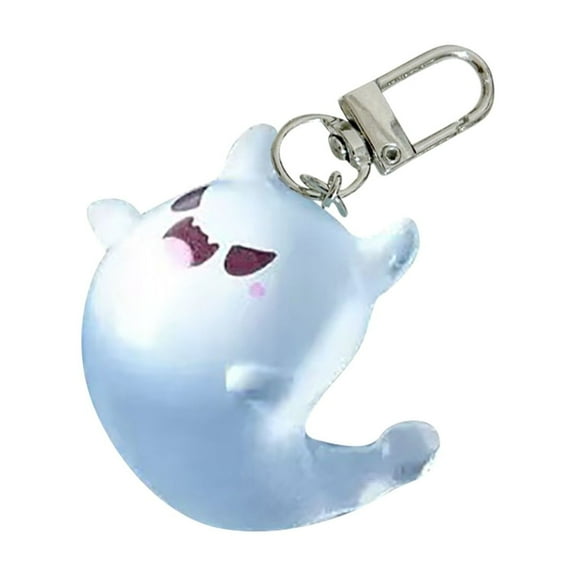 Halloween Keychain Mini Ghost Figures Luminous Ghost Miniature Resin Figurines Keychain Glow in The Dark Mini Resin Ghosts