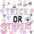 thumbnail image 1 of Halloween Birthday Party Decoration Set - Trick or Three Cute Party Supplies, 1 of 7