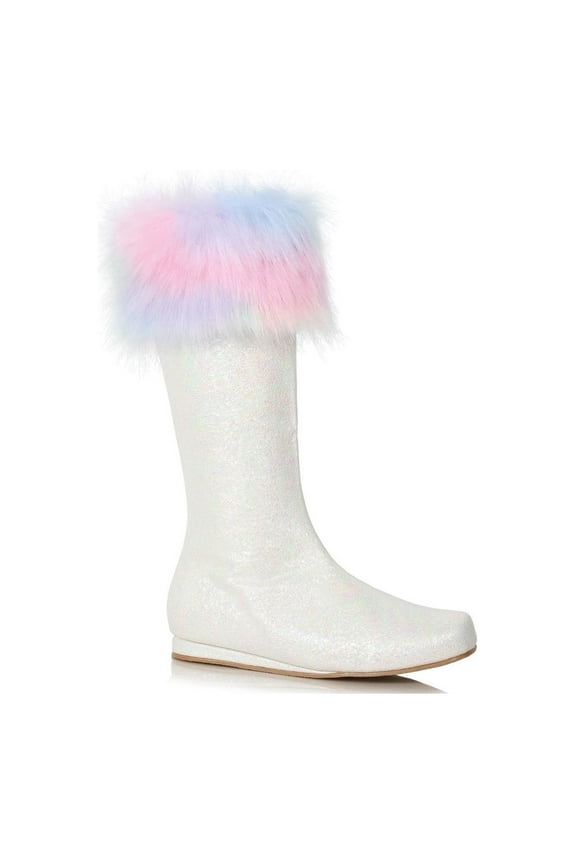 Halloween Kids Chipper White Unicorn Boots