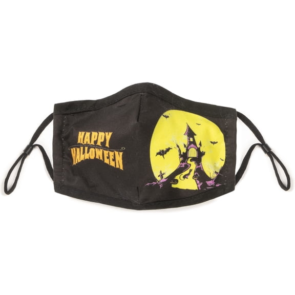 Halloween Kids Cloth Face Mask - Cute, Scary, Washable & Reusable - Breathable Cotton Inner, Poly Outer
