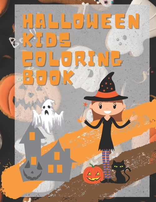 Halloween Kids Coloring Book: Kids activity for halloween with 60 pages of cartoon and large ...
