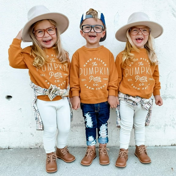 Halloween Kids Girls Boys Sweatshirt T Shirts Pumpkin Letter Printing Long Sleeve Pullover Outwear
