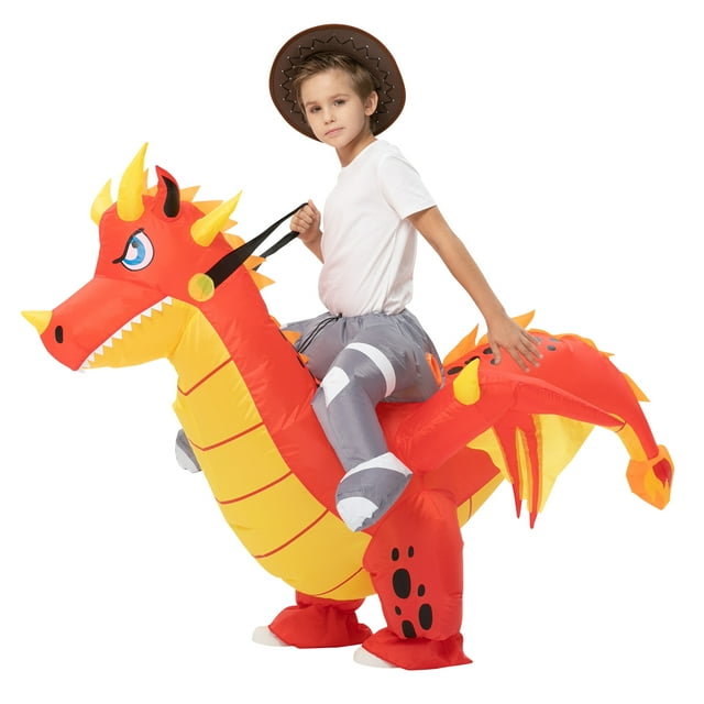 Halloween Kids Inflatable Dinosaur Costume, Halloween Blow Up Costumes Kids Dragon Costume For
