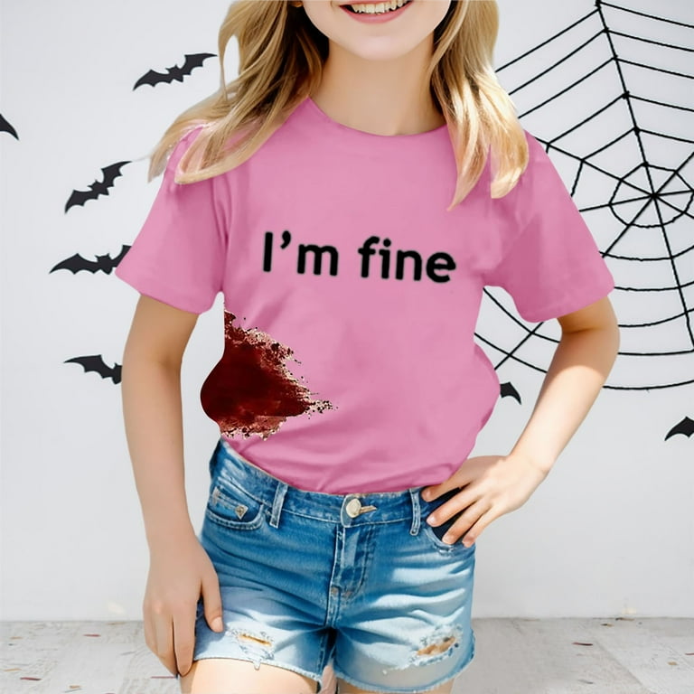 Halloween Kids Tops 12 13 Years Children s Spring And Summer Fashion Festival Printed Solid Color Short Sleeve Casual Comfortable T Shirt Walmart