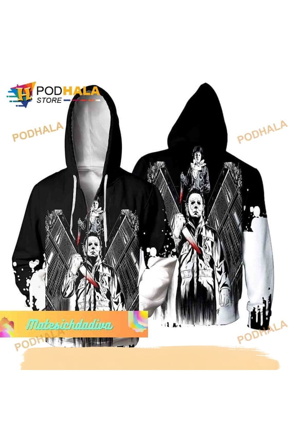 Halloween Killers Michael Myers 3D Hoodie T-Shirt All Over Printed
