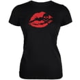 thumbnail image 1 of Halloween Kiss of Death Black Juniors Soft T-Shirt - Large, 1 of 1