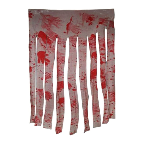 Halloween Kitchen Bathroom Window/Door Bloody Prints Curtain Covers