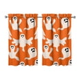 thumbnail image 1 of Halloween Kitchen Curtains 2 Pack with Black Cat and Pumpkin Design, Vintage Style Semi-Sheer Rod Pocket Curtains 27.5x39in(70x99cm)Kitchen Curtains, 1 of 4