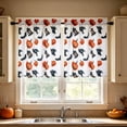 thumbnail image 1 of Halloween Kitchen Curtains 28x39 Inch 2 Panels, Washable Polyester Short Window Curtain with 2D Halloween Print, Light Filtering Bedroom Bathroom Decor, 1 of 6