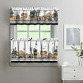 thumbnail image 1 of Halloween Kitchen Curtains and Valances 3-Piece Set, Pumpkin Bat Skull Halloween Kitchen Decor, Horror Halloween Kitchen Curtains and Valances Short Curtain Set for Kitchen Bedroom Decor 24Inch, 1 of 1