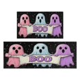 thumbnail image 1 of Halloween Kitchen Rug Set Of 2 Absobent Kitchen Mats for Floor,Happy Halloween Spooky Cute Ghost Boo Kitchen Runner for Bathroom,Room Outdoor (47x17+30x17 Inches), 1 of 7