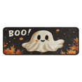 thumbnail image 1 of Halloween Kitchen Rug Set of 2 Absobent Kitchen Mats for Floor,Spooky Ghost Boo Happy Halloween Kitchen Rugs and Mats for Bathroom,Room Bath (47x17+30x17 inches), 1 of 7