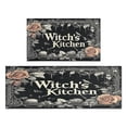 thumbnail image 1 of Halloween Kitchen Rug Set Of 2 Absobent Kitchen Mats for Floor,Witch Kitcehn Bat Spider Spooky Halloween Kitchen Runner for Bathroom,Room Bath (47x17+30x17 Inches), 1 of 7