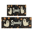 thumbnail image 1 of Halloween Kitchen Rug Set Of 2 Anti Fatigue Kitchen Mats for Floor,Cute Ghost Pumpkin Welcome Halloween Kitchen Rugs and Mats for Bathroom,Room Cooking (47x17+30x17 Inches), 1 of 7