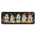 thumbnail image 1 of Halloween Kitchen Rug Set of 2 Anti Fatigue Kitchen Mats for Floor,Halloween Spooky Ghost Bat BOO Kitchen Floor Mat for Bathroom,Room Bath (47x17+30x17 inches), 1 of 7