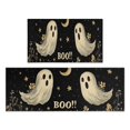 thumbnail image 1 of Halloween Kitchen Rug Set Of 2 Anti Fatigue Kitchen Mats for Floor,Happy Halloween Spooky Ghost Boo Rug for Kitchen Floor for Bathroom,Room Bath (47x17+30x17 Inches), 1 of 7