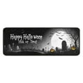 thumbnail image 1 of Halloween Kitchen Rug Set of 2 Anti Fatigue Kitchen Mats for Floor,Happy Halloween Spooky Trick or Treat Pumpkin Kitchen Floor Mats for Bathroom,Room Cook (47x17+30x17 inches), 1 of 7