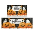thumbnail image 1 of Halloween Kitchen Rug Set Of 2 Non Slip Kitchen Mats for Floor,Cute Ghost Pumpkin Welcome Halloween Kitchen Rugs and Mats for Bathroom,Room Cook (47x17+30x17 Inches), 1 of 7