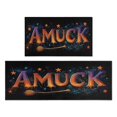 thumbnail image 1 of Halloween Kitchen Rug Set Of 2 Non Slip Kitchen Mats for Floor,Happy Halloween Spooky Amuck Kitchen Rugs and Mats for Bathroom,Room Bath (47x17+30x17 Inches), 1 of 7