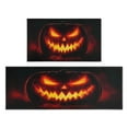 thumbnail image 1 of Halloween Kitchen Rug Set Of 2 Non Slip Kitchen Mats for Floor,Scary Night Halloween Horror Pumpkin Rug for Kitchen Floor for Bathroom,Room Door (47x17+30x17 Inches), 1 of 7