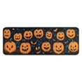 thumbnail image 1 of Halloween Kitchen Rug Set of 2 Non Slip Kitchen Mats for Floor,Horror Orange Pumpkin Spooky Halloween Kitchen Floor Mats for Bathroom,Room Bath (47x17+30x17 inches), 1 of 1