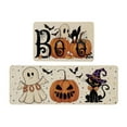 thumbnail image 1 of Halloween Kitchen Rug Set of 2, Non Slip Pumpkin Spooky Mats with Anti Fatigue Comfort, Washable Halloween Decor Rugs for Sink Laundry Office, Farmhouse Holiday Floor Mats 15.8x23.6+15.8x43.3 Inches, 1 of 7