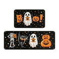 thumbnail image 1 of Halloween Kitchen Rug Set of 2, Non Pumpkin Spooky Mats with Anti Fatigue Comfort, Washable Halloween Decor Rugs for Sink Laundry Office, Farmhouse Holiday Floor Mats 15.8x23.6+15.8x43.3 Inches, 1 of 6