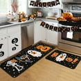 thumbnail image 1 of Halloween Kitchen Rugs and Mats for Floor, Halloween Decorations for Home, 2 Pcs Non-Slip Backing Pumpkin Mat, Halloween Decor Holiday Kitchen Rug Sets with Runner (Boo, 17"x47.2"+17"x30"), 1 of 6