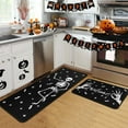 thumbnail image 1 of Halloween Kitchen Rugs and Mats for Floor, Halloween Decorations for Home, 2 Pcs Non-Slip Backing Pumpkin Mat, Halloween Decor Holiday Kitchen Rug Sets with Runner (Welcome, 17"x47.2"+17"x30"), 1 of 6