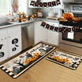 thumbnail image 1 of Halloween Kitchen Rugs and Mats for Floor, Halloween Decorations for Home, 2 Pcs Non-Slip Backing Pumpkin Mat, Halloween Decor Holiday Kitchen Rug Sets with Runner (Halloween, 17"x47.2"+17"x30"), 1 of 6