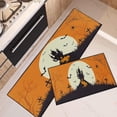 thumbnail image 1 of Halloween Kitchen Rugs and Mats Non Skid Washable Set of 2, Happy Halloween Scary Kitchen Runner Rug, Castle Orange Moon Kitchen Floor Mat Under Sink Mat Throw Rug for Kitchen Doormat, 1 of 6