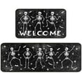 thumbnail image 1 of Halloween Kitchen Rugs Set of 2, Halloween Decorations Non Slip Backing Halloween Kitchen Mats for Floor Holiday Rug Halloween Decor for Home Party Gifts (Black, 17"x47.2"+17"x30"), 1 of 6