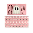 thumbnail image 1 of Halloween Kitchen Rugs Set of 2, Pink Cute Ghost Non-Slip Floor Mats, Decorative Kitchen Runner Rugs for Laundry Room Indoor Home Party Decor, 1 of 5
