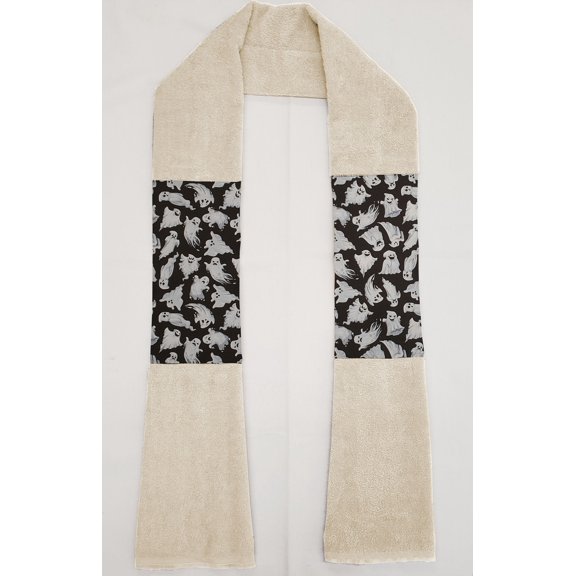 Halloween Kitchen Towel Boa / Scarf by Penny's Needful Things (Towel Color: Off White) (Ghosts)