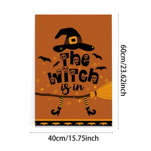 Halloween Kitchen Towels Set of 2, 15.75x23.62 Inch Spooky Ghost Pumpkin Bats Dish Towels, Absorbent Boo Trick or Treat Hand Towels for Holiday Decor, Jack-O-Lantern Themed Dishcloths for Home