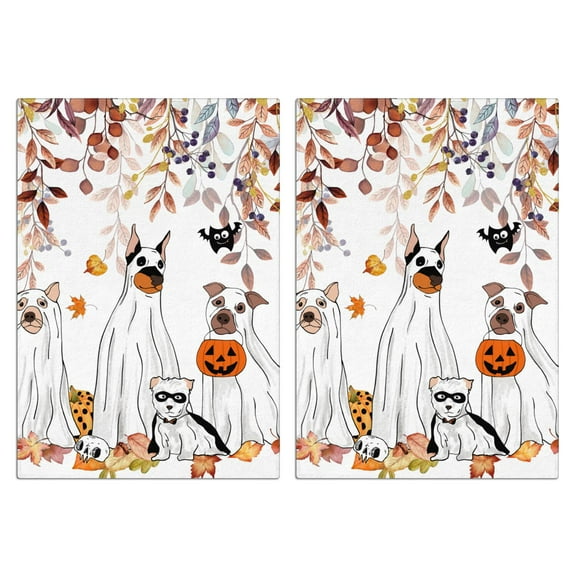 Halloween Kitchen Towels Set Of 2 - 18x26 Inch Ultra Absorbent Dish Towels, Soft Drying Hand Towels for Cooking, Baking & Decor, Spring/Summer Home Aesthetic.