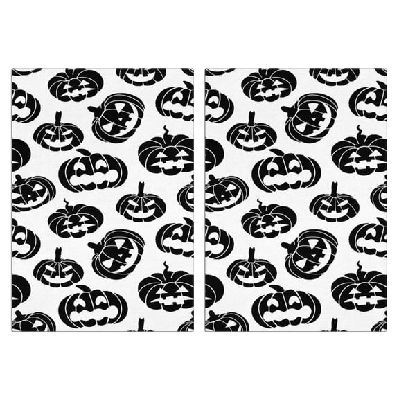 Halloween Kitchen Towels Set of 2, 18x26 Soft Absorbent Dish Towels with Ghost and Pumpkin Prints, Witchy Decorative Tea Towels for Kitchen, Fall Hand Towels for Bar and Coffee Station