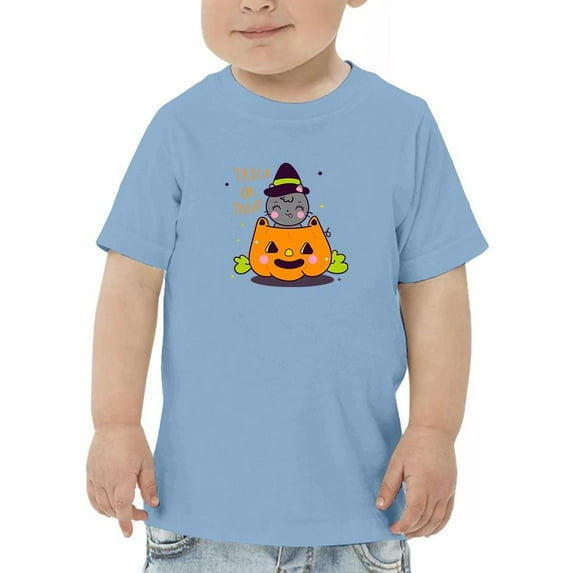 Halloween Kitten In Pumpkin T-Shirt Toddler -Image by Shutterstock, 4 Toddler