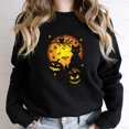 thumbnail image 1 of Halloween Kitty Cute Black Cat Retro Graphic Unisex Sweatshirt M392352, Up to Size 5XL, 1 of 2