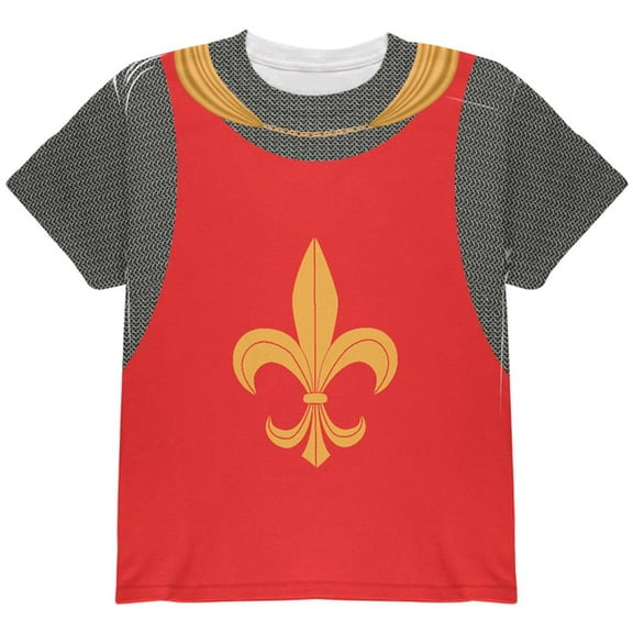 Halloween Knight Fleur-De-Lis Armor Costume All Over Youth T Shirt
