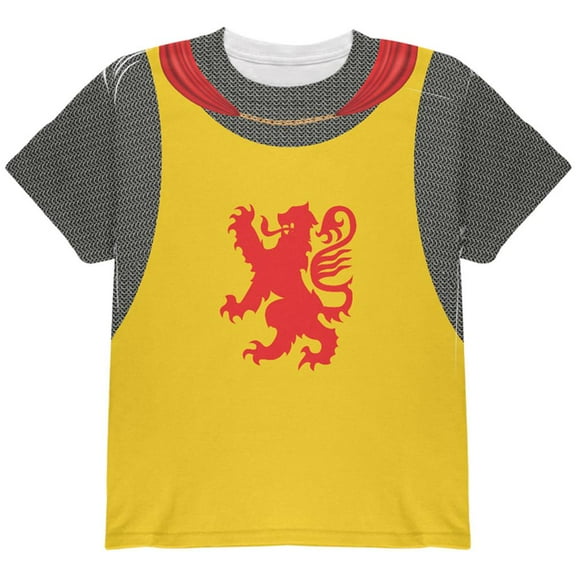 Halloween Knight Rampant Lion Armor Costume All Over Youth T Shirt