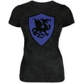 thumbnail image 1 of Halloween Knight Shield Costume Dragon Juniors Soft T Shirt Charcoal Black Triblend MD, 1 of 1