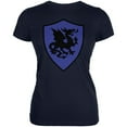 thumbnail image 1 of Halloween Knight Shield Costume Dragon Juniors Soft T Shirt Navy MD, 1 of 1